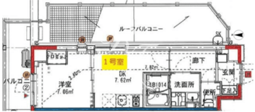 ルネサンスコート本所吾妻橋 701 間取り図