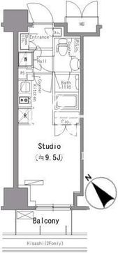 パークアクシス台東根岸 302 間取り図