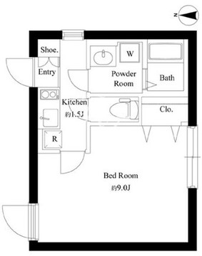 ガレット戸越銀座 204 間取り図