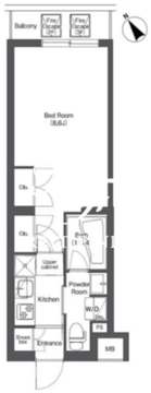 コンフォリア不動前 206 間取り図