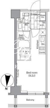 パークハビオ東陽町 604 間取り図
