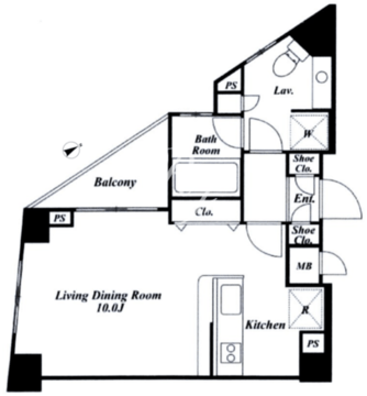 レジデンス広尾 701 間取り図