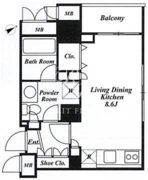 レジデンス広尾 406 間取り図