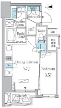 ジオエント原宿 1201 間取り図