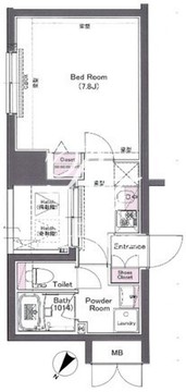 ログ勝どき 802 間取り図