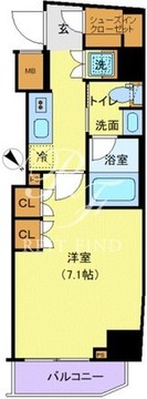 ガリシア大塚 605 間取り図