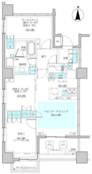 ザ・パークハウス早稲田 612 間取り図