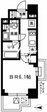 レジディア新宿イースト3 204 間取り図