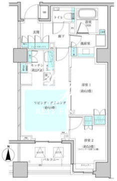 ザ・パークハウス早稲田 705 間取り図
