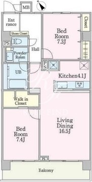 グラマシー恵比寿 311 間取り図