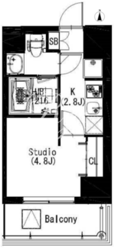 エスティメゾン戸越 207 間取り図