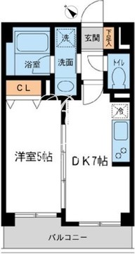 ルクレ初台 205 間取り図
