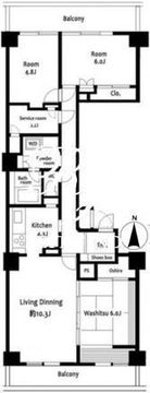 芝浦スクエアハイツ 1403 間取り図