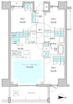 ザ・パークハウス早稲田 902 間取り図