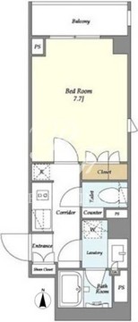 オアーゼ新宿市谷薬王寺 A-201 間取り図