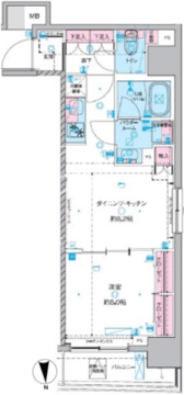 ジェノヴィア東神田グリーンヴェール 302 間取り図