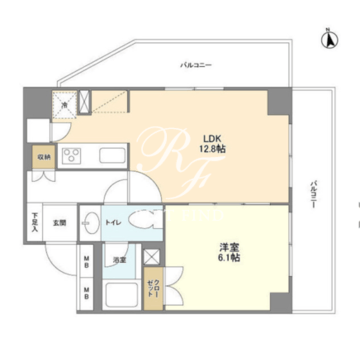 BPRレジデンス代々木 401 間取り図
