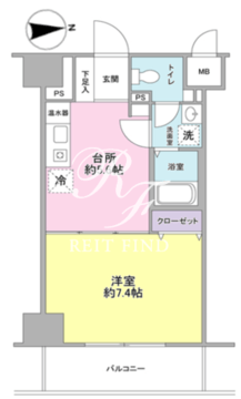 ヴェルデ東日本橋 403 間取り図
