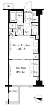 パークアクシス目黒本町 203 間取り図