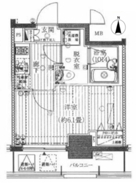 プレール・ドゥーク本所吾妻橋 802 間取り図
