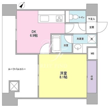 TKフラッツ渋谷 1202 間取り図