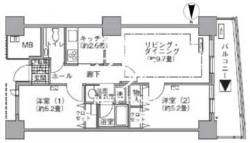 アクティ汐留 1417 間取り図