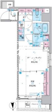 ジェノヴィア東神田グリーンヴェール 1102 間取り図