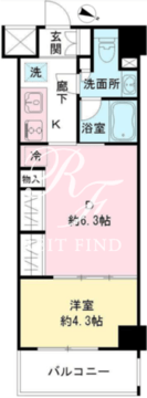 ＩＢＩＳ市ヶ谷 306 間取り図