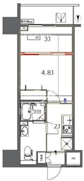 ジェノヴィア東神田グリーンヴェール 906 間取り図