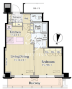 メルクマール京王笹塚レジデンス 1802 間取り図