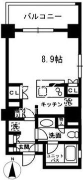 レジディア中落合 C403 間取り図