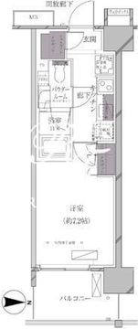 エースタンダード芝浦 308 間取り図