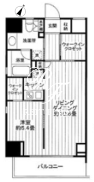 クロスレジデンス白金高輪 607 間取り図