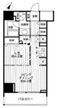 クロスレジデンス白金高輪 606 間取り図