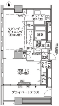 東雲キャナルコートCODAN 19-502 間取り図