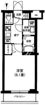 アイルプレミアム向島 203 間取り図