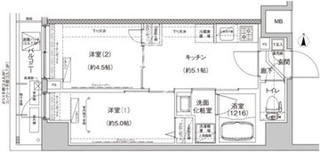 アイルプレミアム向島イースト 302 間取り図