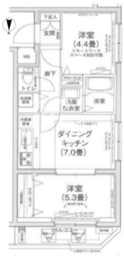 アイルプレミアム向島 101 間取り図