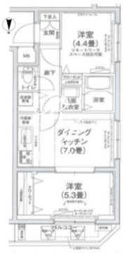 アイルプレミアム向島 201 間取り図