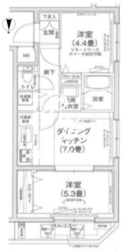 アイルプレミアム向島 301 間取り図
