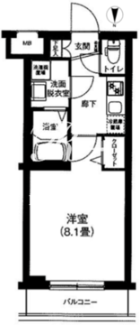 アイルプレミアム向島 304 間取り図