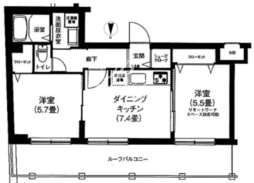 アイルプレミアム向島 403 間取り図