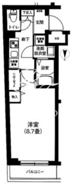 アイルプレミアム向島 307 間取り図