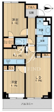グランカーサ両国弐番館 702 間取り図