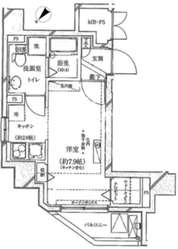 ガリシアレジデンス広尾 1302 間取り図