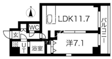 プレール・ドゥーク錦糸公園ノース 201 間取り図