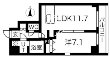 プレール・ドゥーク錦糸公園ノース 601 間取り図