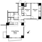 六本木レジデンシーズ 406 間取り図