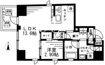NTPRレジデンス上野稲荷町 1001 間取り図