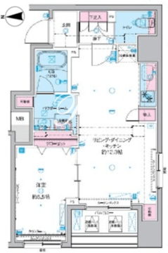 ジェノヴィア東神田グリーンヴェール 401 間取り図